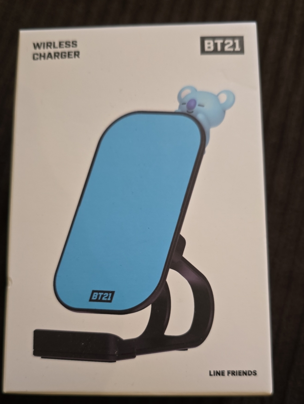 BT21 Wireless Charger Stand in Light Blue - LINE FRIENDS